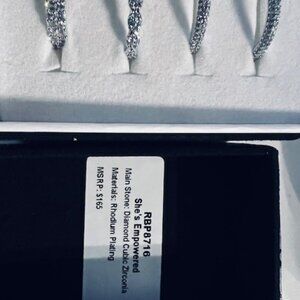 SHES EMPOWERED CZ ON RHODIUM SIZE 5